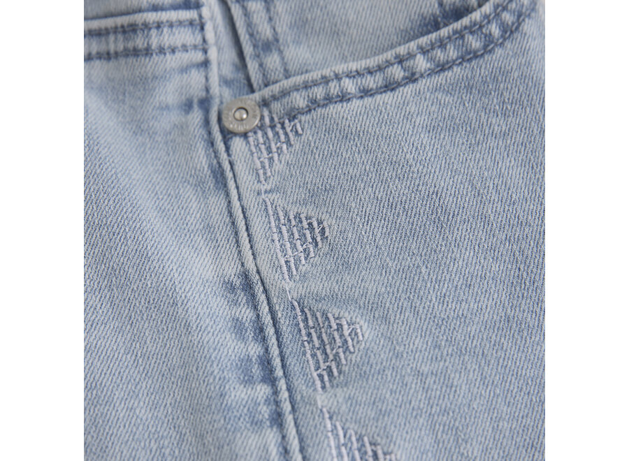 2161 Straight Fit Embroidery Light Denim Blue