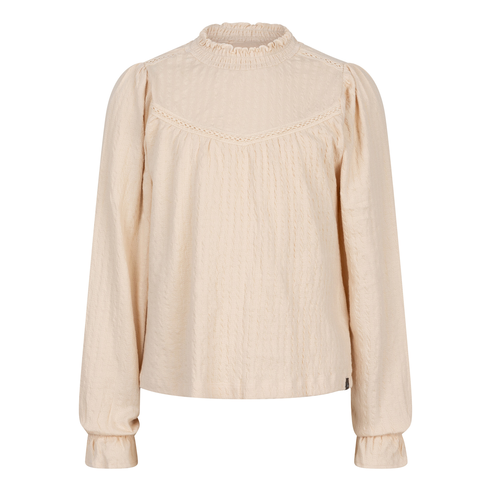 T-shirt LS Lace Sandshell