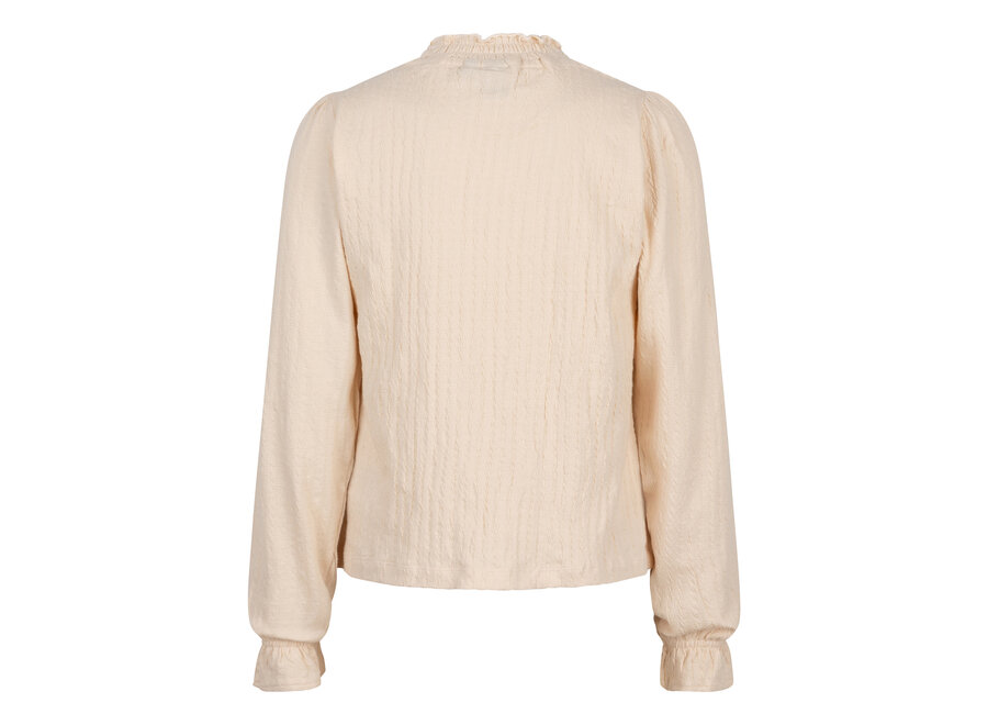 T-shirt LS Lace Sandshell