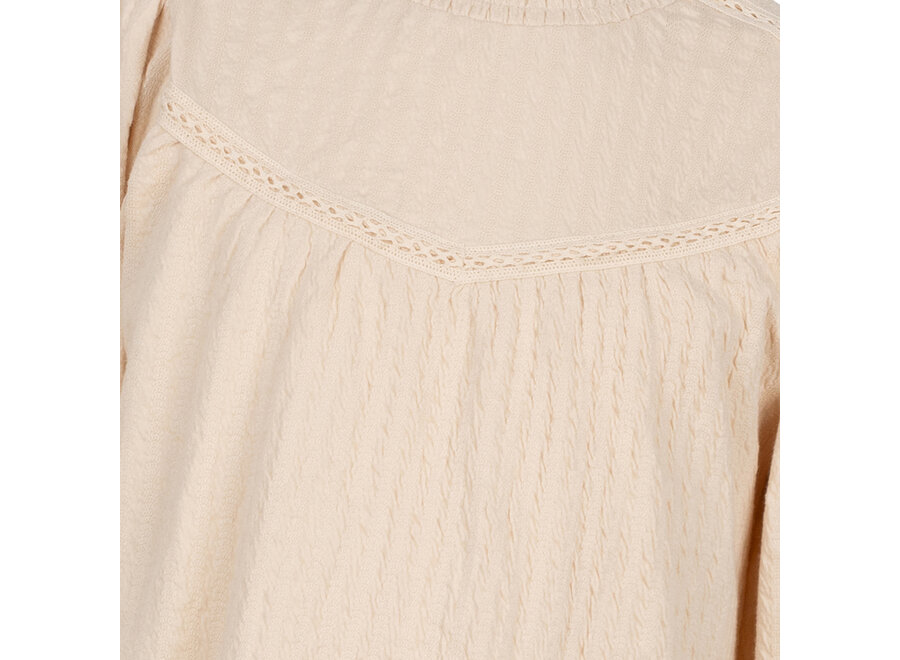 T-shirt LS Lace Sandshell