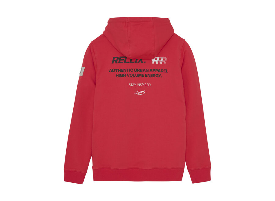 Hoodie Rellix Backprint Poppy Red