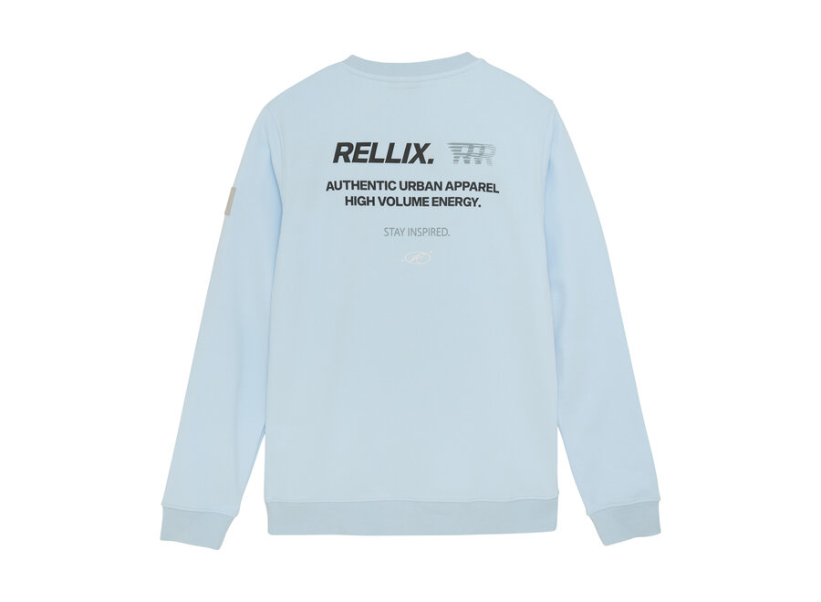 Sweater Rellix Backprint Frosty Blue