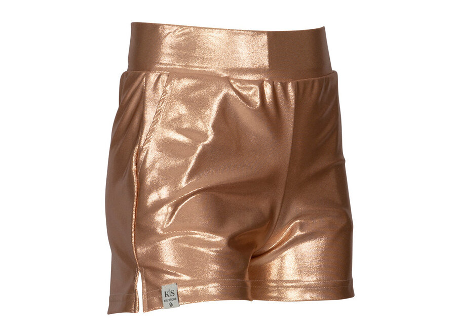 Short Amalia shiny peach