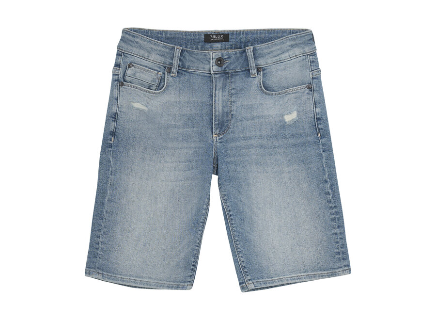 Denim Shorts Medium Blue  Damaged Medium Denim