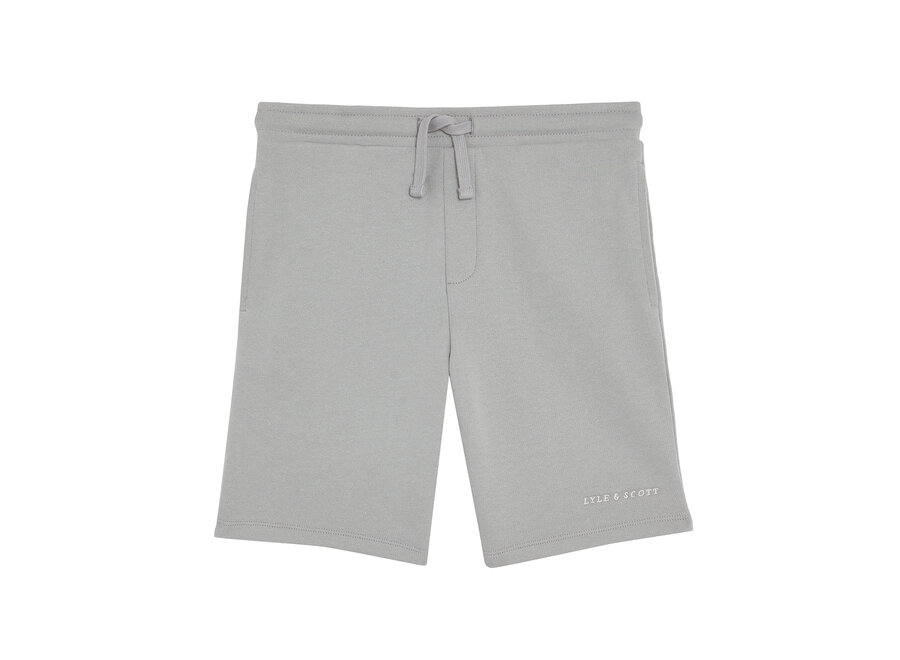 Script Embroidered Sweat Short X570 Grey Mirage