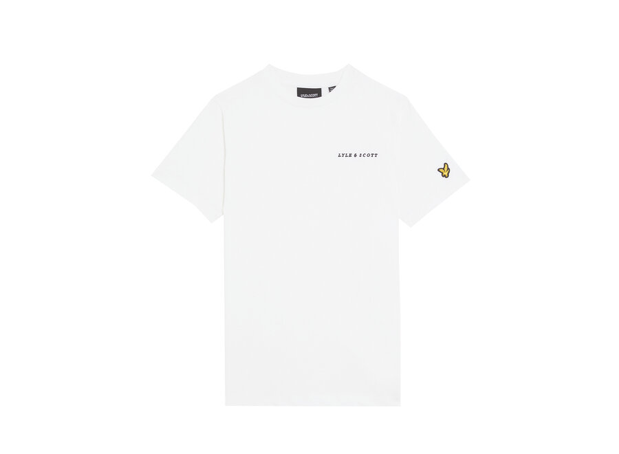 Script Embroidered T-shirt 626 White