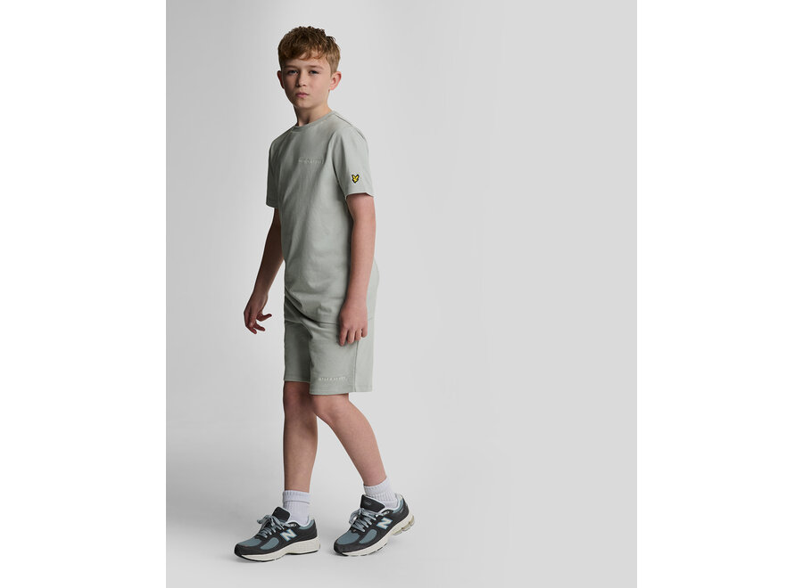 Script Embroidered Sweat Short X570 Grey Mirage