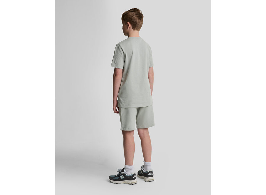 Script Embroidered Sweat Short X570 Grey Mirage
