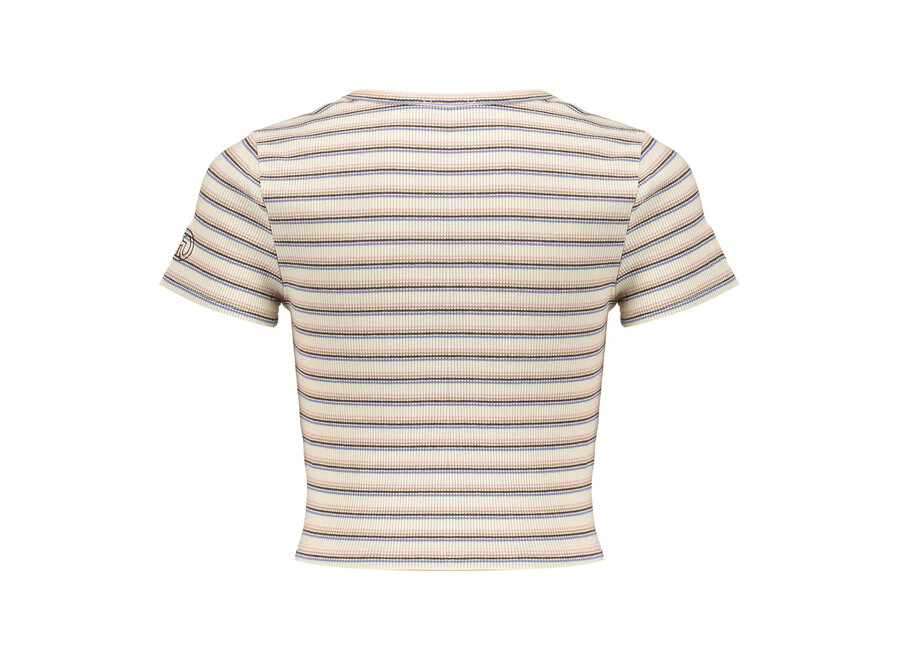Rozy Tee  Stripes Black White
