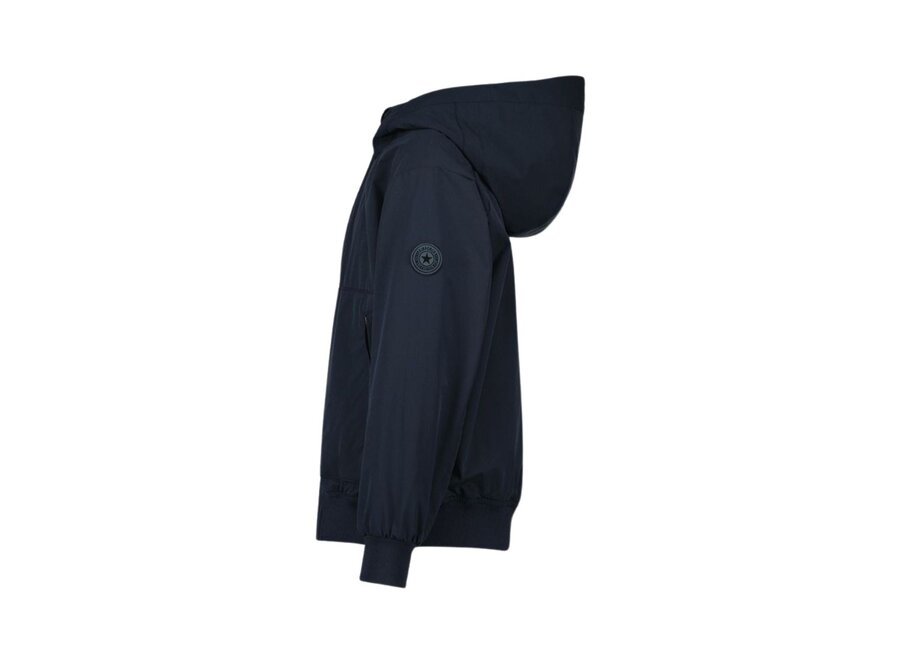 Hooded Four-Way Stretch Jacket Dark Navy Blue