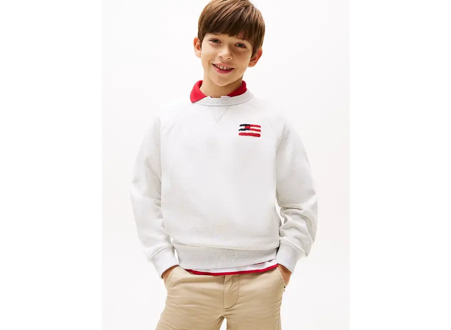 Hilfiger Flag Relaxe Snow White Heather