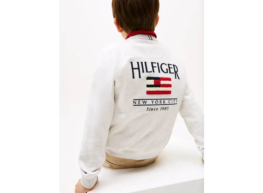 Hilfiger Flag Relaxe Snow White Heather