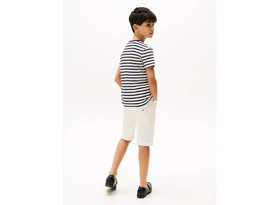 Essential Cotton Reg  Dark Night Navy White Breton Stripe
