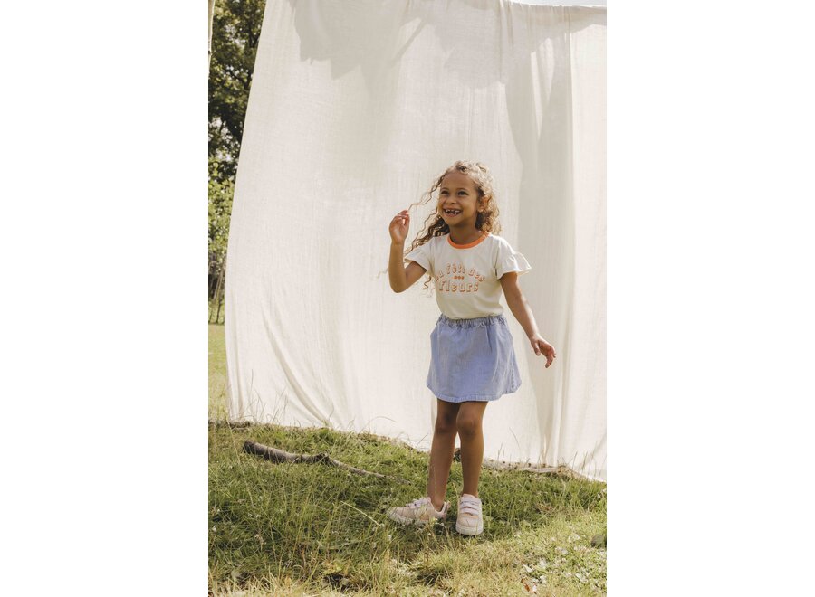 Little stretch denim Stripe skirt Denim Stripe