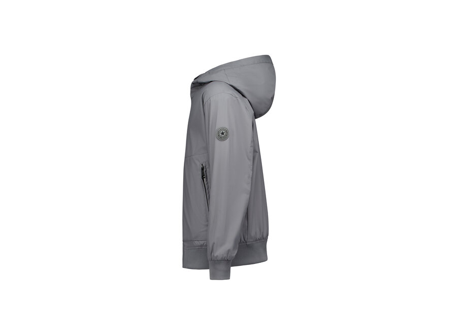 Hooded Four Way Stretch Jacket Pewter