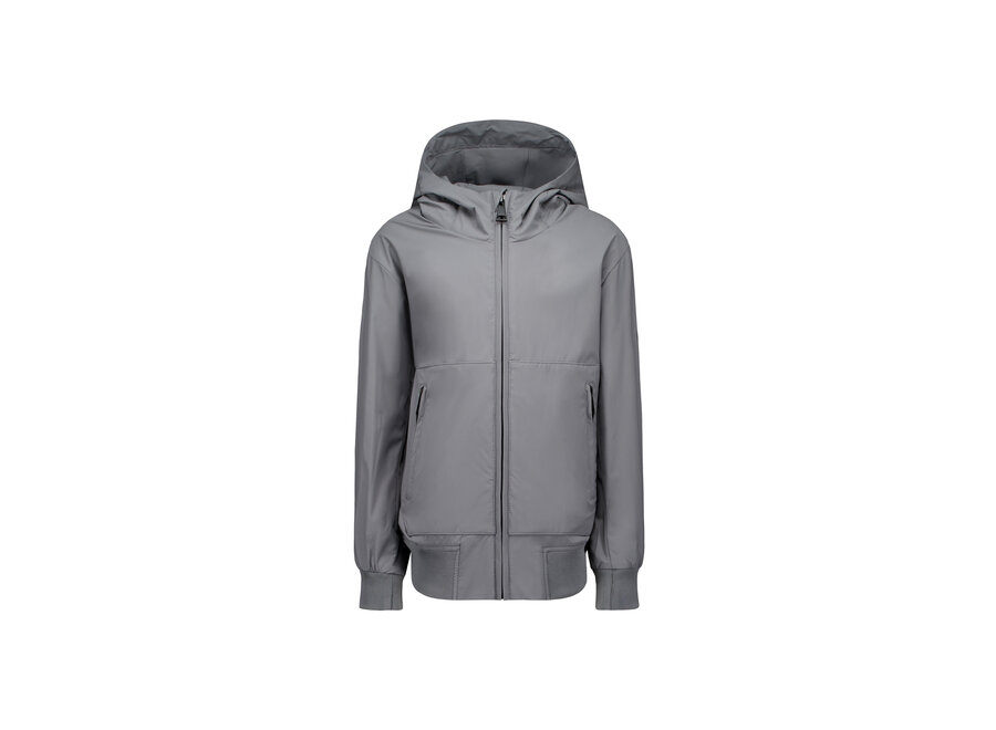 Hooded Four Way Stretch Jacket Pewter