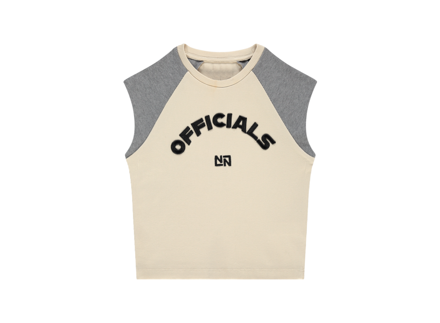 Officials Raglan Rib Top  Wood Ash/Dark Grey Melange