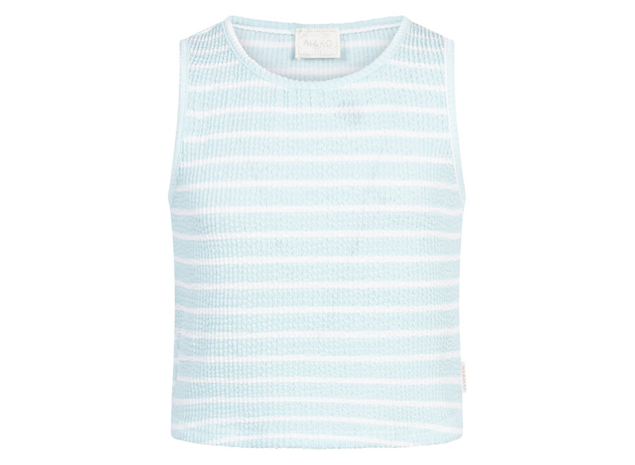 Top Daira Stripe Pes Aquamarine