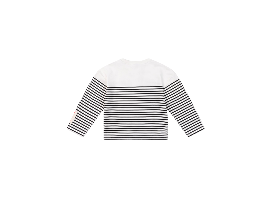Kids Knitted Striped The Label Sweater Soft White