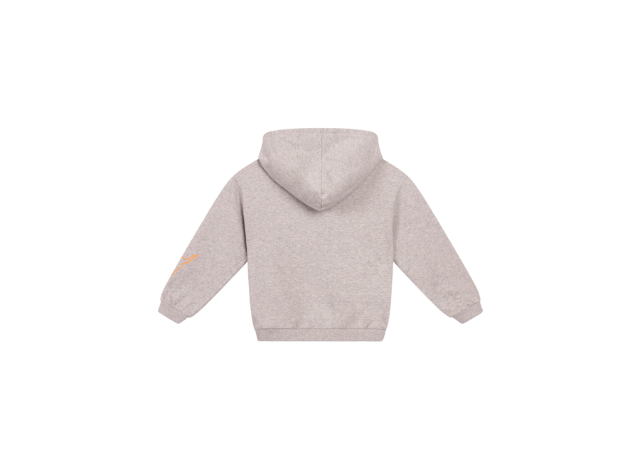 Kids Knitted Hoodie Soft Grey Melange