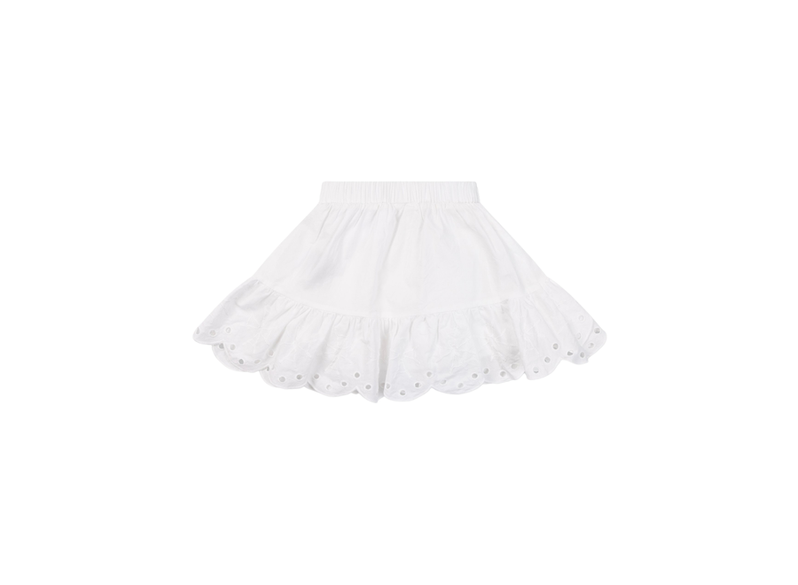 Kids Woven Broderie Skirt Soft White