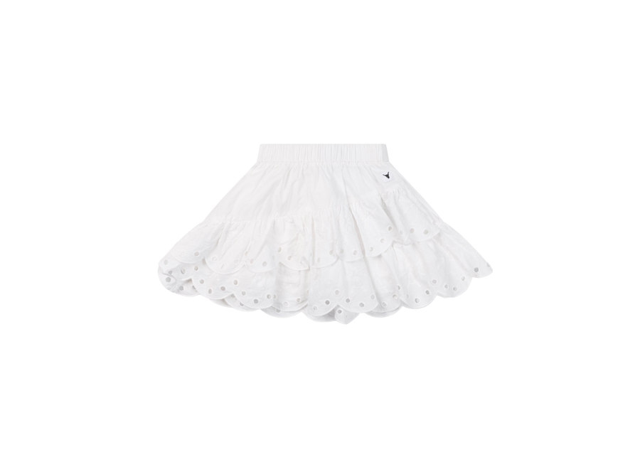Kids Woven Broderie Skirt Soft White