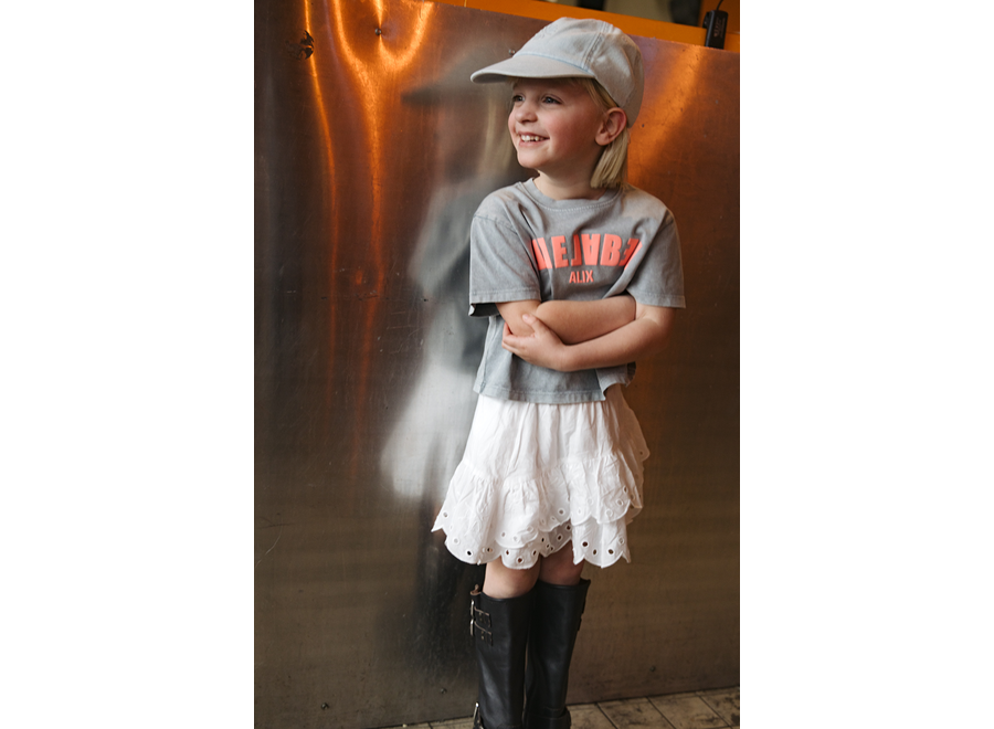 Kids Woven Broderie Skirt Soft White
