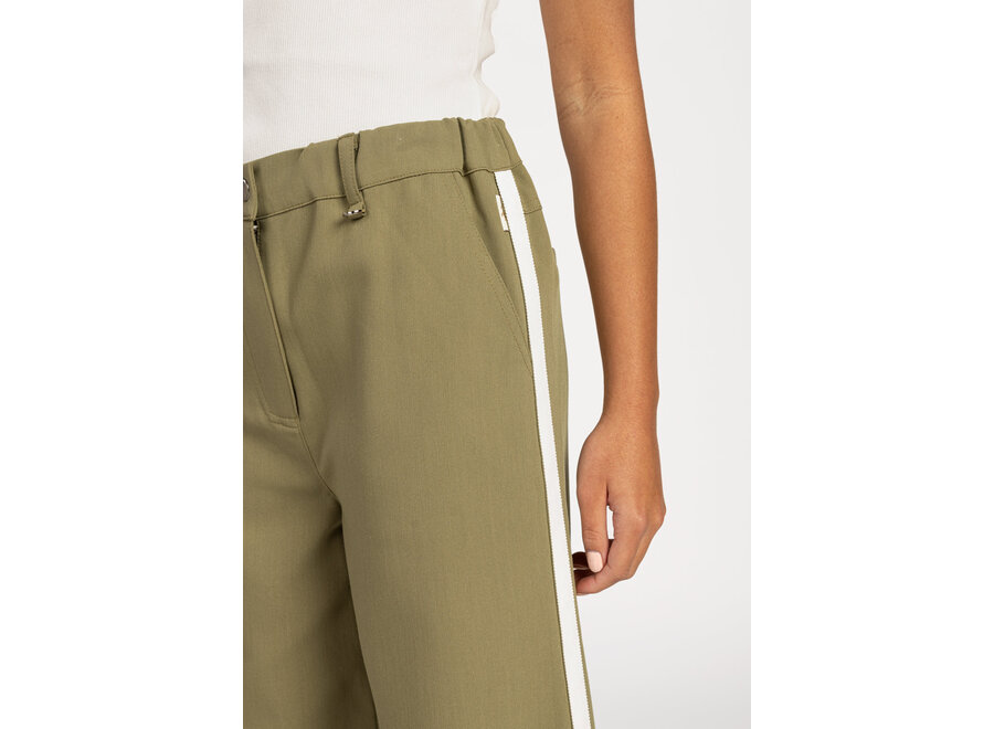 Trousers Carly Stripe Vis Mossgreen