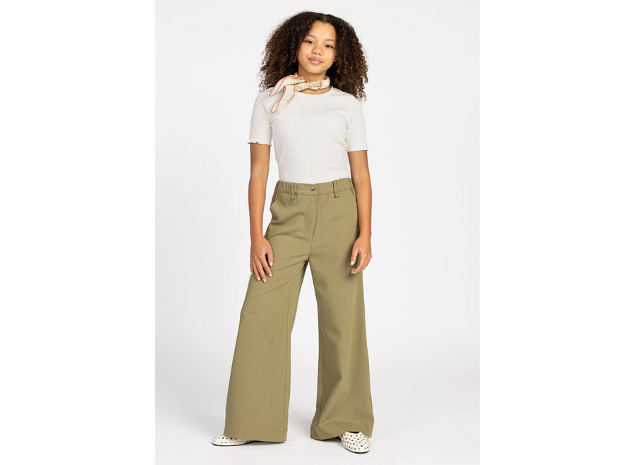 Trousers Carly Stripe Vis Mossgreen