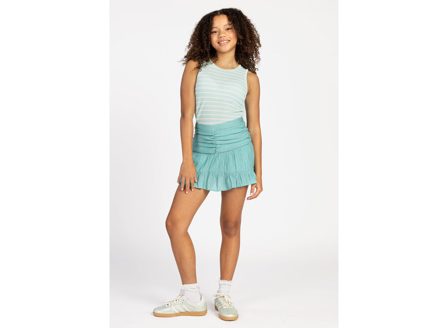 Top Daira Stripe Pes Aquamarine