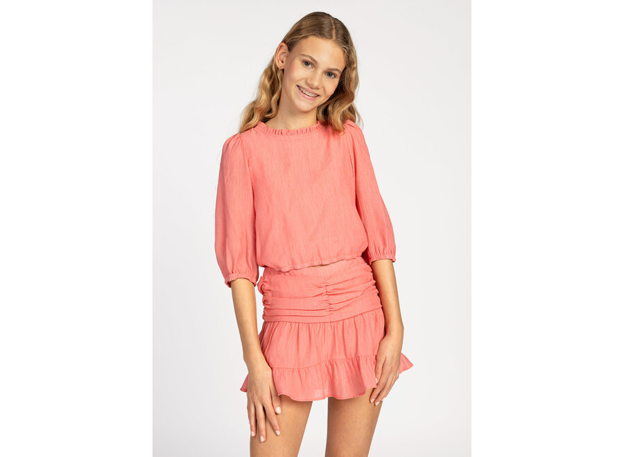 Top Alika Crinkle Vis Blushrose