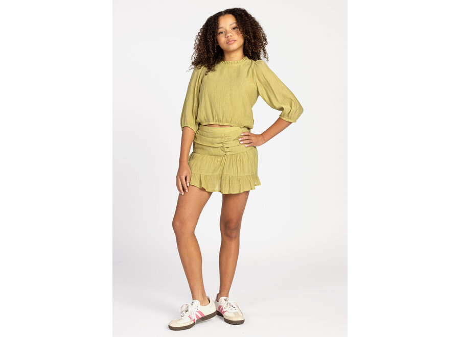Skirt Izzy Crinkle Vis Greenolive