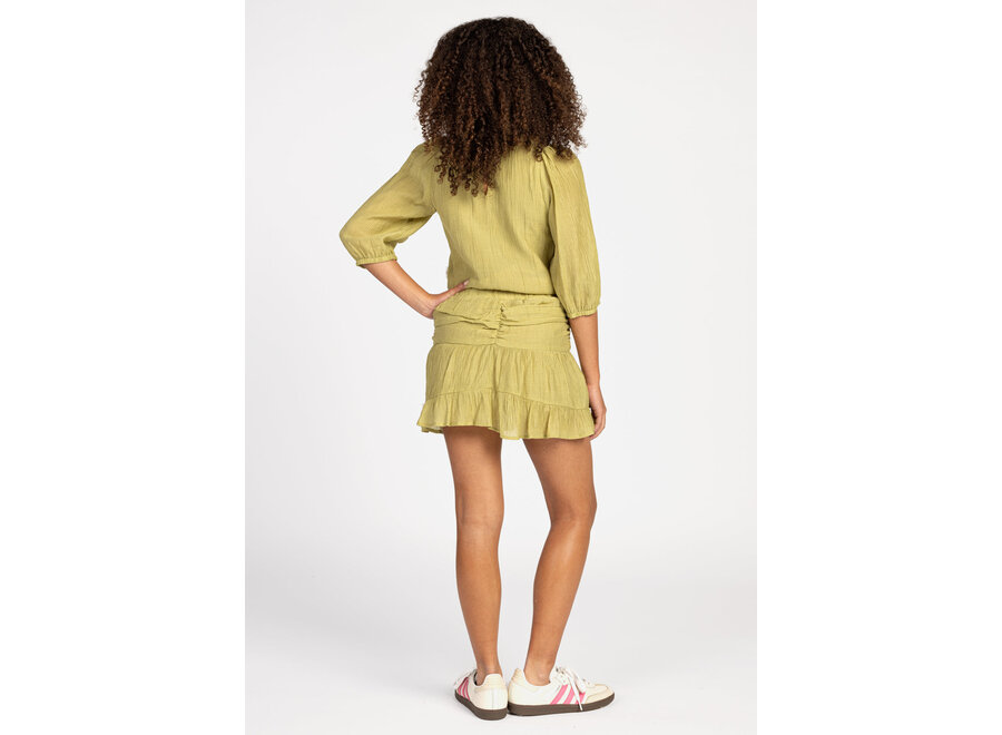 Skirt Izzy Crinkle Vis Greenolive