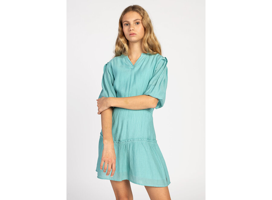 Dress Arielle Crinkle Vis Aquamarine