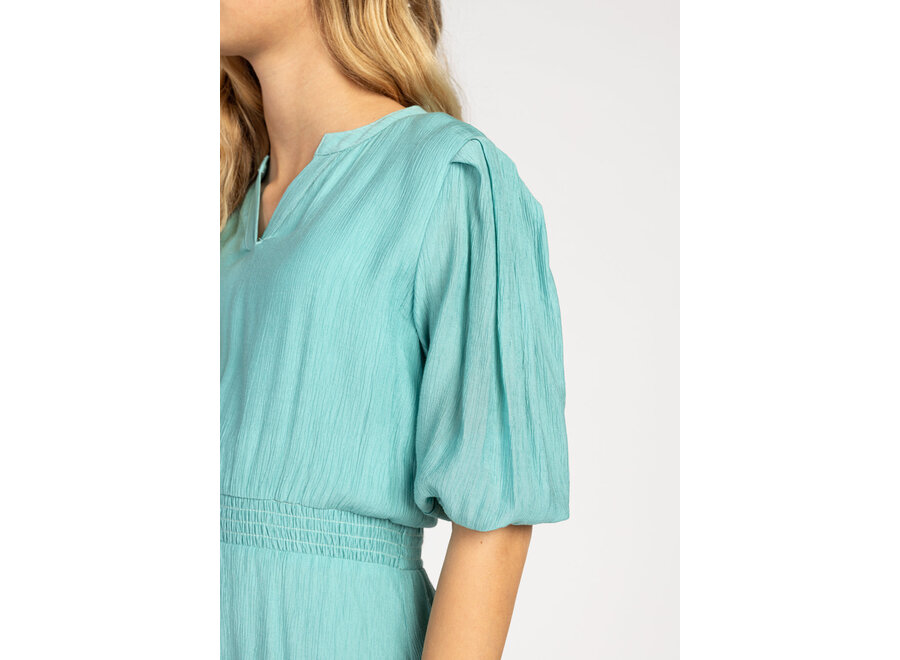 Dress Arielle Crinkle Vis Aquamarine