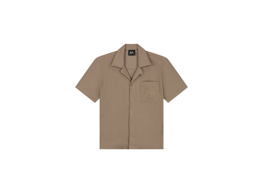 Seersucker Shirt Taupe