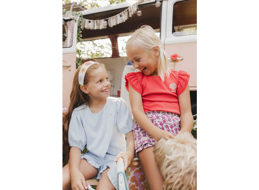 Little Fancy Smock Top Light Blue