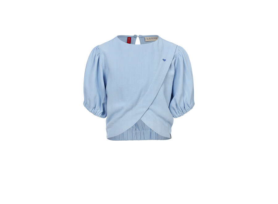 Little Fancy Smock Top Light Blue