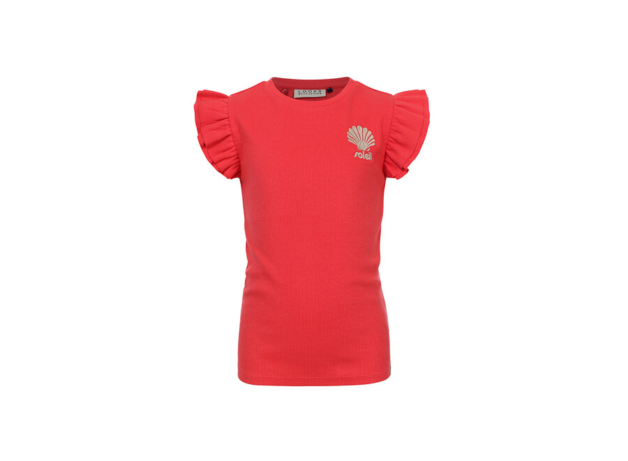 Litte Rib T-shirt Short Sleeves Red Apple