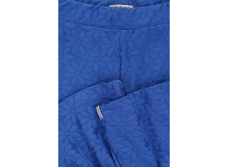 Little Flower Jaquard Flare Pants Kobalt