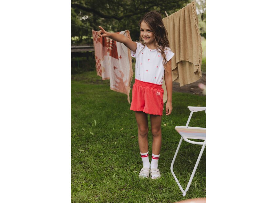 Little Terry Shorts Red Apple