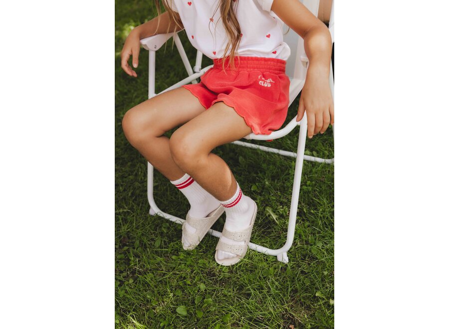 Little Terry Shorts Red Apple