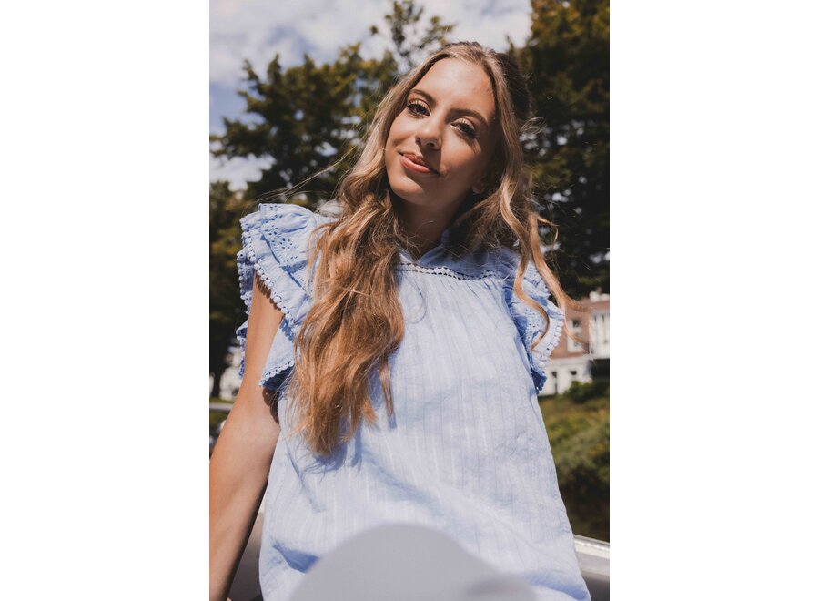 10Sixteen Blouse Top Sky