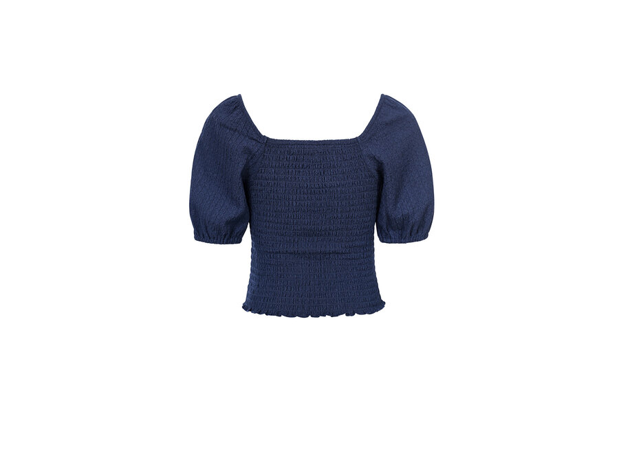 10Sixteen Off Shoulder Top / Fancy T Oxford Blue