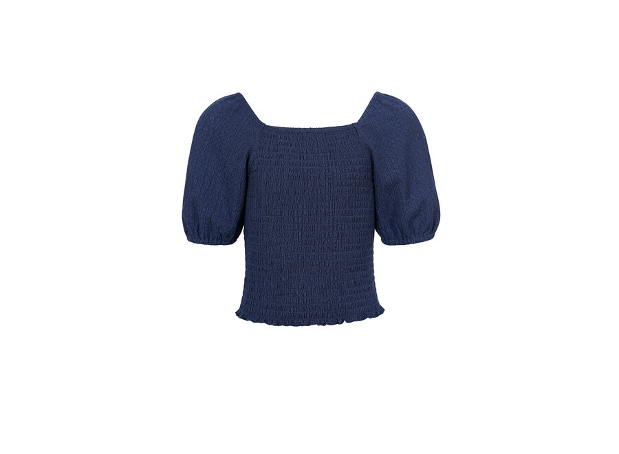10Sixteen Off Shoulder Top / Fancy T Oxford Blue