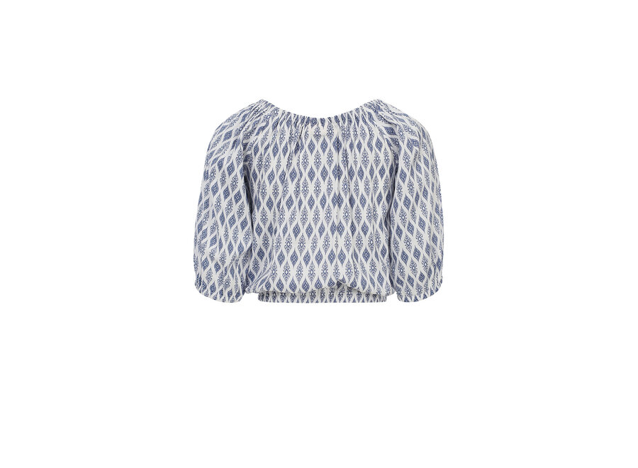 10Sixteen Blouse Top Blue Print