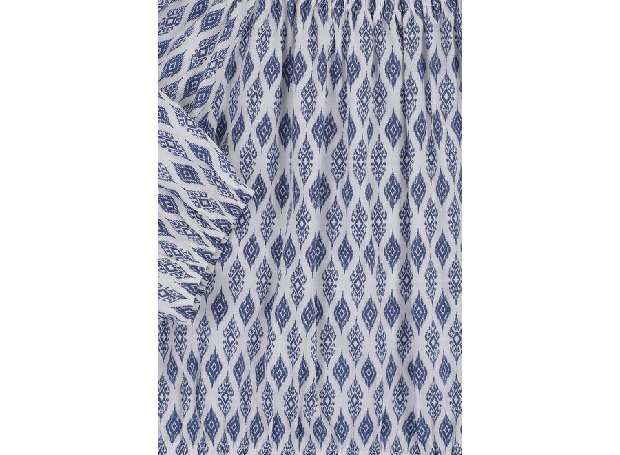 10Sixteen Blouse Top Blue Print