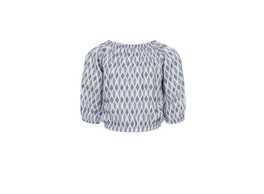 10Sixteen Blouse Top Blue Print