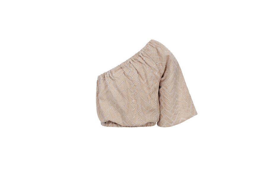 10Sixteen Boidery Blouse Bisquit