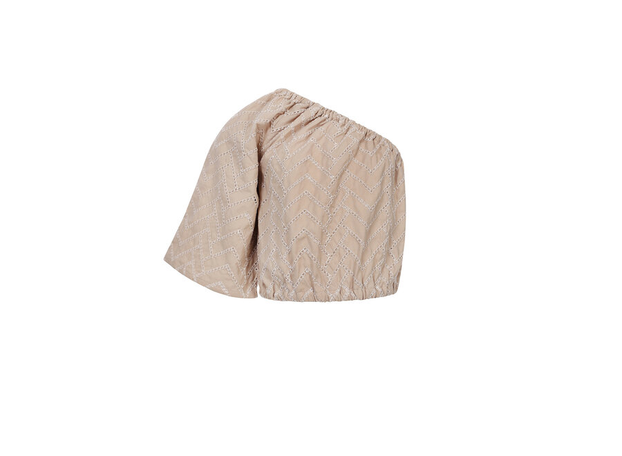 10Sixteen Boidery Blouse Bisquit